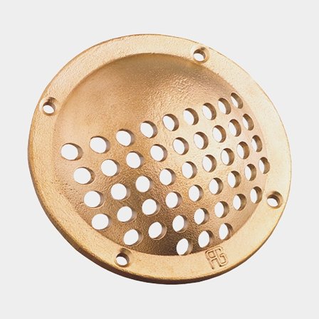 Strainer for through-hull Guidi Drilled Round Scoop, brass, round, Ø80 mm