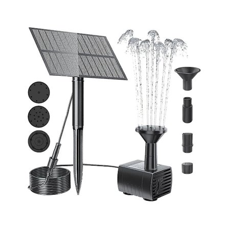 Aurinkoenergialla toimiva suihkulähde pumppu vesipumppu lintukylpyyn puutarhaan takapihalle uima-altaaseen aurinkoenergialla toimiva suihkulähde