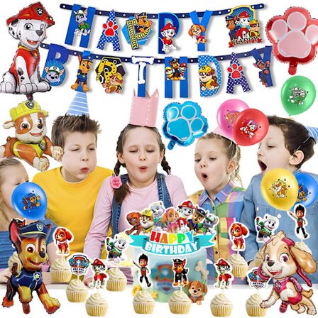 Cartoon Paw Patrol -ilmapallo vauvan syntymäpäiväjuhlien koristelu festivaalien somistustarvikkeet
