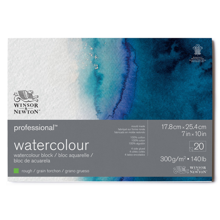 Winsor & Newton Professional Akvarellblock Rough 18x26 cm 300g