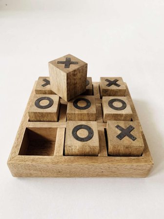 Trend Design Spill 3-på-rad bondesjakk mangotre