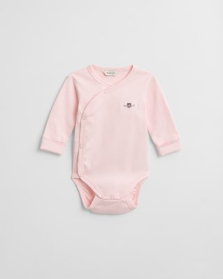 GANT - Body med logo til baby, unisex salmon