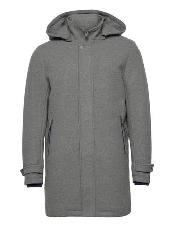 Slhstavanger Wool Coat B Uldjakke Jakke Grå Selected Homme