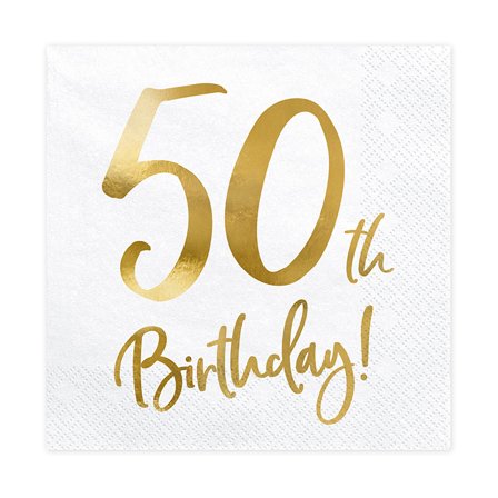 Serviett 50-årsdag 20-pakning