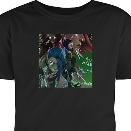 T-shirt för Vuxen | Klassisk Vuxen-T-shirt Arcane, League of Legends Svart L