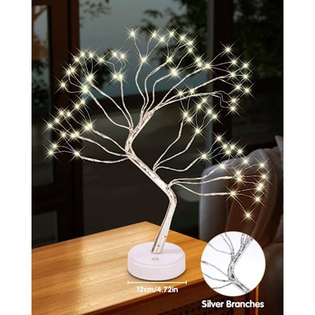 Inomhus Ljus Träd Dekolampa 108 LED Ljusgrenar USB/Batteri LED Ljus Träd Bonsai Lampa Trädlampa
