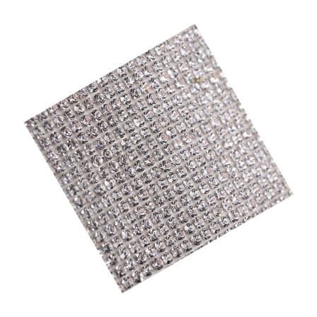 Crystal Rhinestone Ribbon Mesh Glänsande Klistermärke Diy