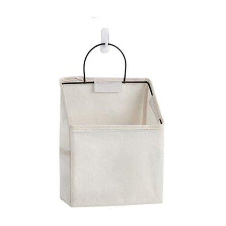 2-pack väggmonterad förvaringsväska med klibbig krok, hängande förvaring