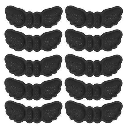 5 par Anti-slitage fotvård dynor Vingformade halkfria skohälsskydd för högklackade skor (svart, tjock typ (tjocklek 6 mm))