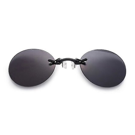 Matrix Morpheus Retro Herre Runde Clip On Næse Briller Kantløse Solbriller GuanGuan