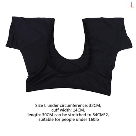 1 stk. T-shirtformet svedabsorberende indlæg til kvinder, genanvendelige og vaskbare, svedabsorberende armhuleindlæg, absorberende deodorantindlæg