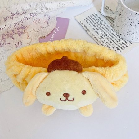 Mub- Plysch söt kanel hundhår prydnad farée sammet flicka hårband tecknad huvudduk