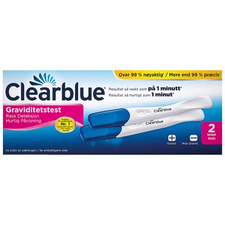 Clearblue Graviditetstest Rapid Detect 2 stk, Medicin & Pleje, Graviditet & Efterfødsel, Graviditetstest