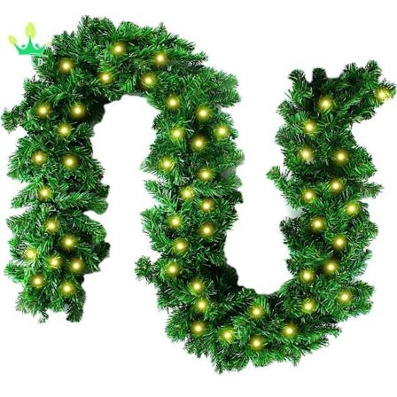 Mordely 9ft Christmas Light Garland - 50 LED-lampor