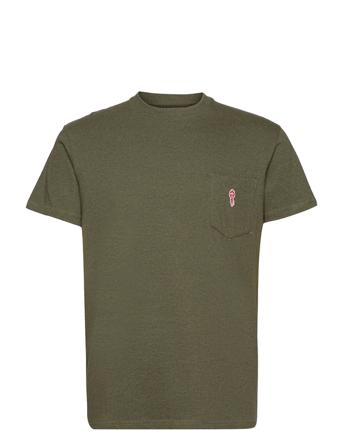 Loose Fit T-Shirt With Pocket T-shirts Short-sleeved Grön Revolution