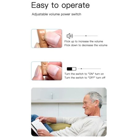 Høreapparat Trådløs Ørehjelp Hørelydforsterker for Personer med Hørselstap