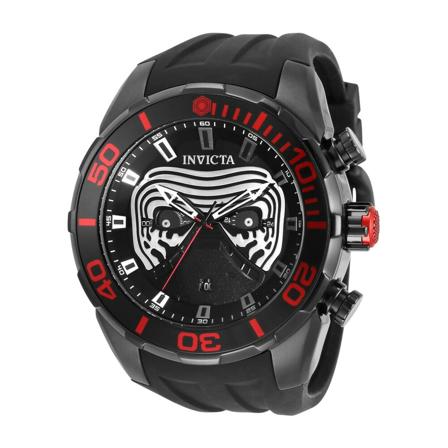 Invicta Watches Star Wars - Kylo Ren Quartz Herenhorloge - 50mm , Zwart , Heren , Maat: ONE Size Horloges