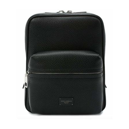 Dolce & Gabbana, Palermo Backpack Zwart, Heren, Maat:ONE Size,leer