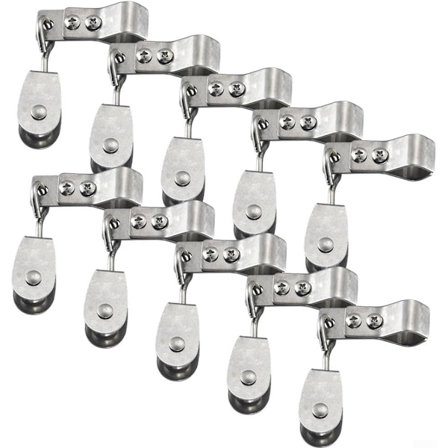 Kraftig 304 rustfritt stål trinse og klemmer for montering av solseil, solseil trinsesystem kabelklemmer for pålitelige utendørsinstallasjoner