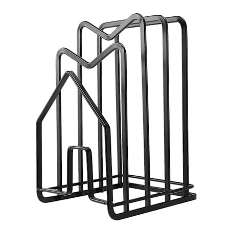 Skærebræt Organizer Stativ Holder Skærebræt Stativ Køkkenbord Gryder Pande Låg Stativ Organizer Fladt Stål (FMY)