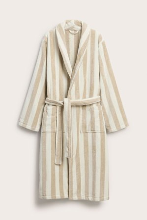 Kappahl | Morgonrock i frotté Ljusbeige M/L | Ljusbeige