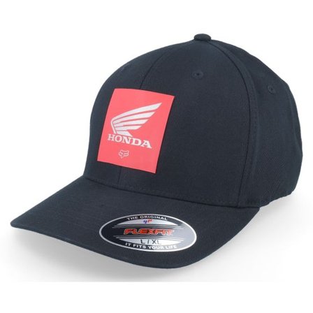 Fox - Svart flexfit Keps - Honda Black/Red Flexfit @ Hatstore