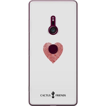 Kompatibel Mobilcover til Sony Sony Xperia XZ3 Cactus and Friends - Fingerprint Love