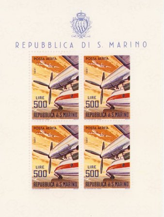 San Marino 1965 - MICHEL 829 - Postfrisk miniark