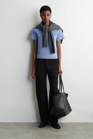 COS Clean Cut T-Shirt in Blue - Women