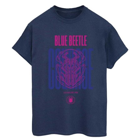 Blue Beetle Dam/Dam T-shirt Courage i Bomull Boyfriend 5XL