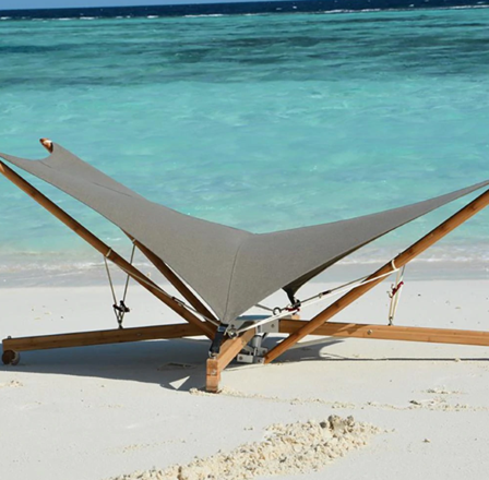 Cacoon Solseng-hengekøye Kajito Bamboo-Earth Sammenleggbar