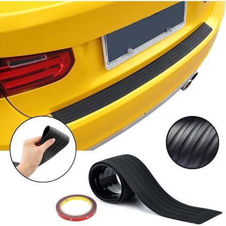 Anti-ripe gummibakre støtfangerbeskyttelseslist (90*8CM), svart dørterskelbeskyttelsesklistermerke, universal for bil pickup SUV lastebil