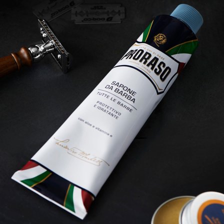 Creme de Barbear Aloe e Vitamina E 150 ml para homens - Cremes e sabonetes de barbear