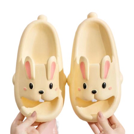 Søde Kanin Sommer Hjemmesko Komfortable Trendy Hjemmesko Til Daglig Brug Hjemme Og Udendørs Gul Gul 40-41