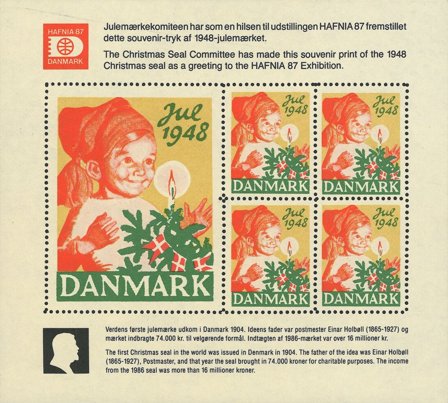 Danmark - Souvenirark 1987 - Hafnia 87 - Postfrisk