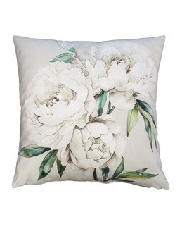 Putetrekk med digitaltrykte Peoner 1-pk Lin