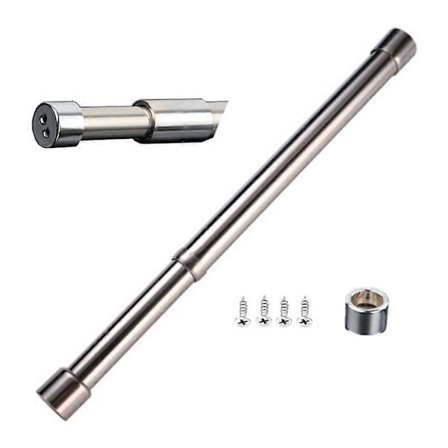 Uttrekkbar Klesstang Garderobe Klesstang Rustfritt Stål Spennstang, Garderobestang for Garderobe, Dusj, Balkong (56-100cm) (FMY)