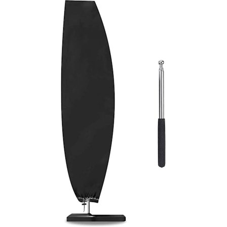 Stor Parasol Overtræk, 420d Beskyttende Overtræk, Vandafvisende, Anti-UV, Vind, Aldring, Støv, Blegning, Tåre Til Stue Have Udendørs, 265x50x70x40 Cm