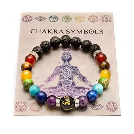 Attraction Zen ARMBAND 7 CHAKRAS Naturstenar | Hantgjorda | Je
