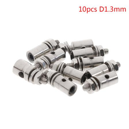 10 kpl RC-lentokoneen veneen työntötangon pysähdyksen servoliittimet 10pcs D1.3mm