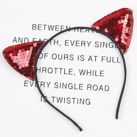 2 stk. Vendelig Paljett Katteører Hodebånd Glitrende Katteøre Hårbøyler Søte Bling Kitty Hårbånd Hårtilbehør