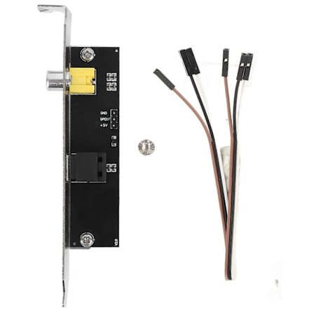 OutPlate-kaapelikehys SPDIF-optiselle ja sähköisille komponenteille ASUS / GIGABYTE / MSI -emolevyille