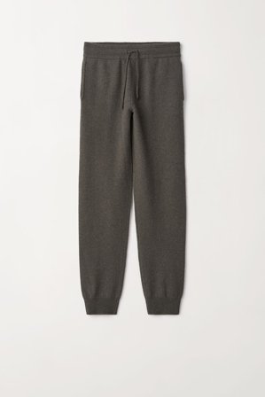 Soft Goat - Kids Joggers - Kashmirbyxor barn - 110/116 - Army Green