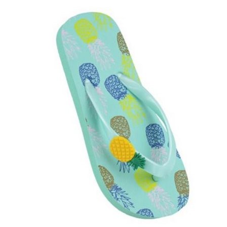 Sandrocks Girls Pineapple Flip Flops 11-12 Barn UK Grön