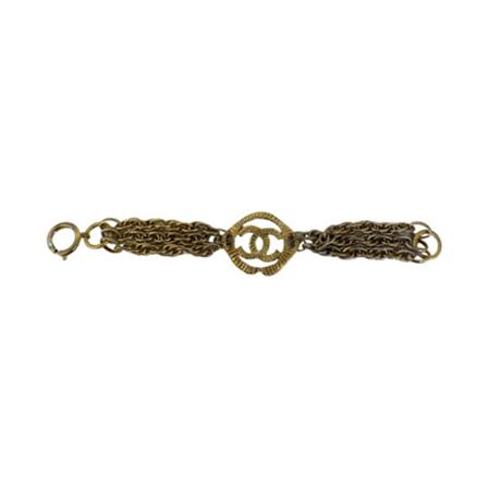 Chanel Vintage Pre-owned Bracelet , Geel , Dames , Maat: ONE Size Vintage Sieraden