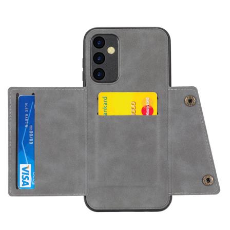 Lyxigt PC-läder Retro Flip Plånboksfodral för Galaxy A54 5G Grey