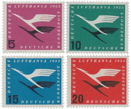 Tyskland 1955 - MICHEL 205-208 - Postfrisk