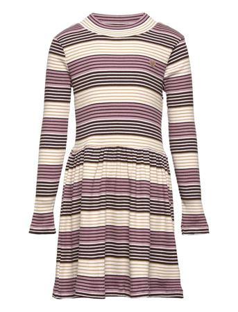 Dress Ls Rib Y/D Patterned Minymo