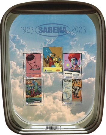 Belgien - 100 år Sabena - Postfrisk miniark