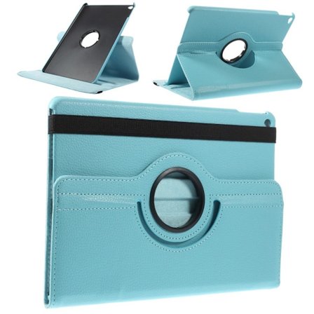 iPad Air 2 litchi grain -nahkakotelo - Vauvasininen